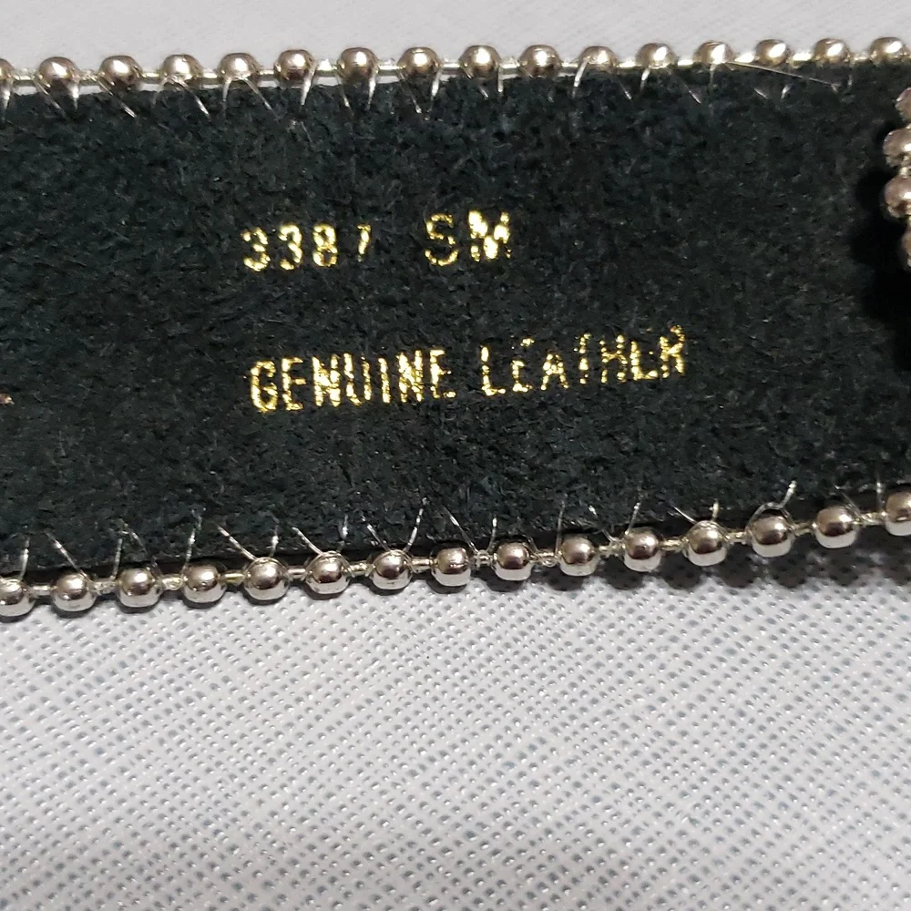 Womens Geniune Leather Western Rhinestone Belt - Picture 4 of 7